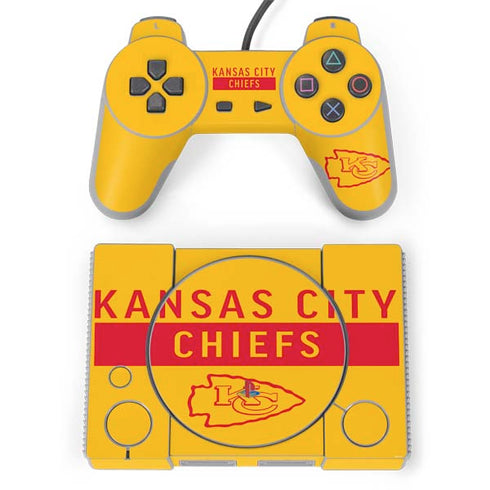 NFL Kansas City Chiefs Yellow Performance Series PlayStation Classic Bundle Skin